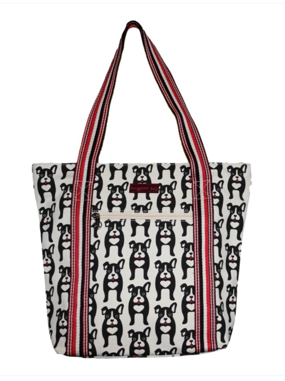 Striped Tote Black Dog